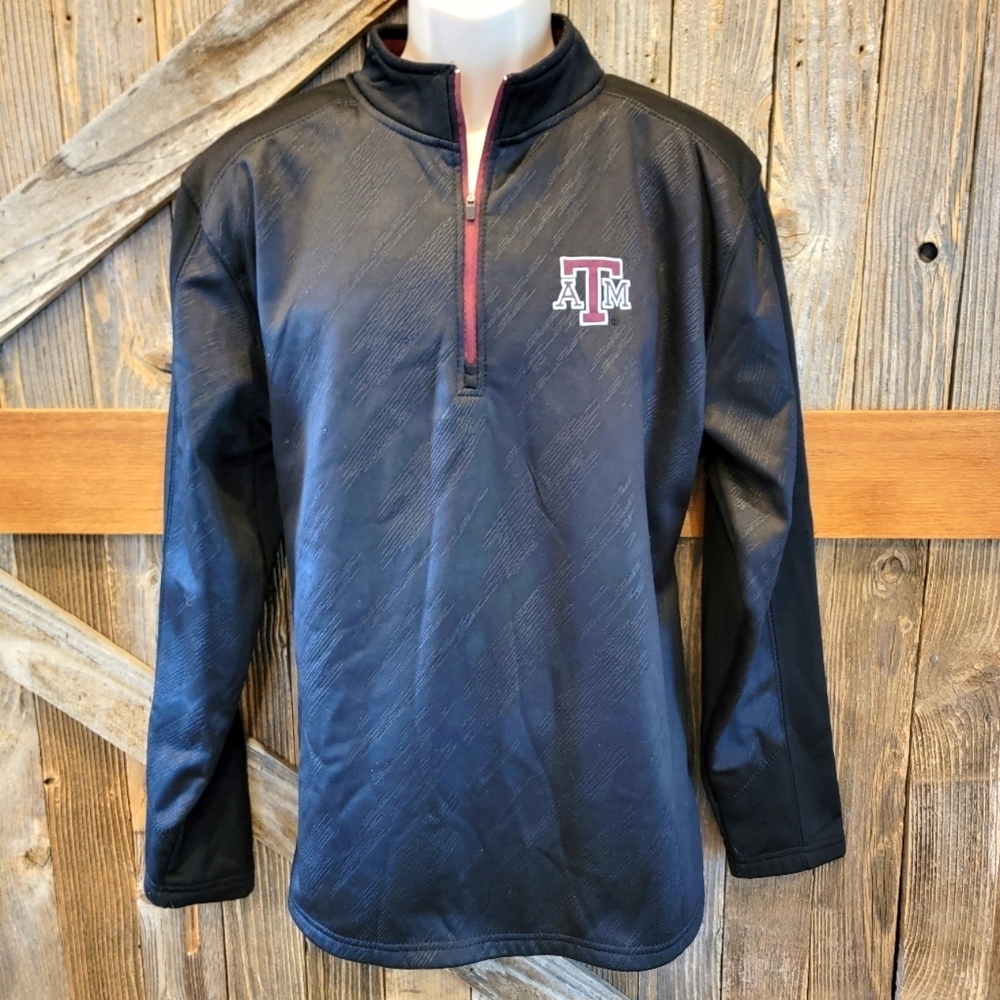 TEXAS A&M LONG SLEEVE QUARTER ZIP EUC: CAMPUS HERITAGE SIZE: XL AGGIES ^*